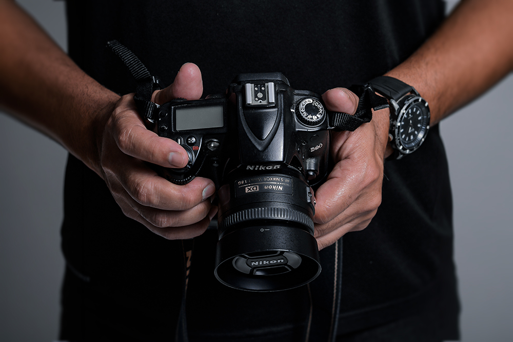 Photographer with camera